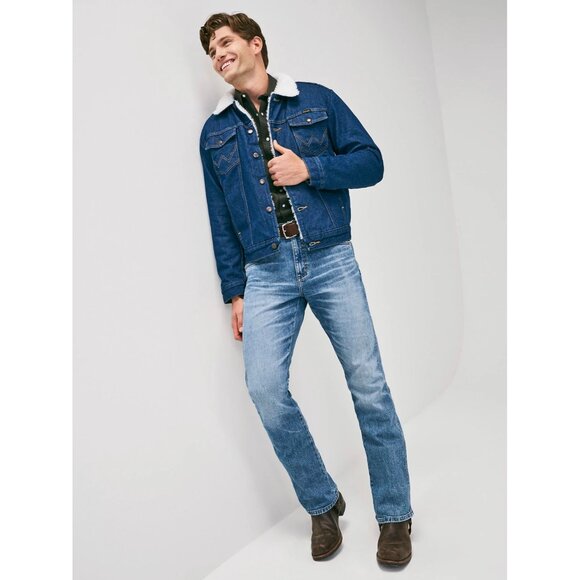 MEN'S PREOWNED VINTAGE 1970s WRANGLER WESTERN SHERPA LINED DENIM JACKET SIZE MED - Picture 6 of 14